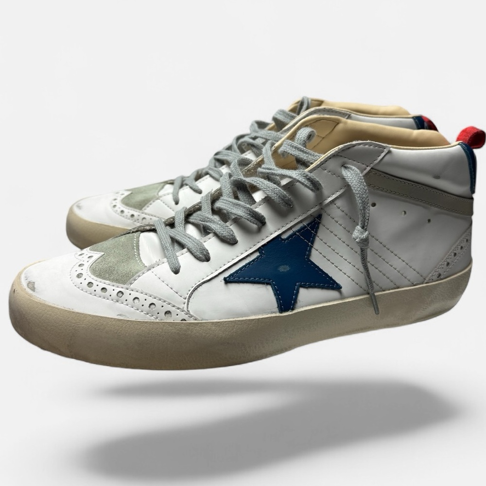 Golden Goose White and Blue Mid-Star - Picture 2 of 6